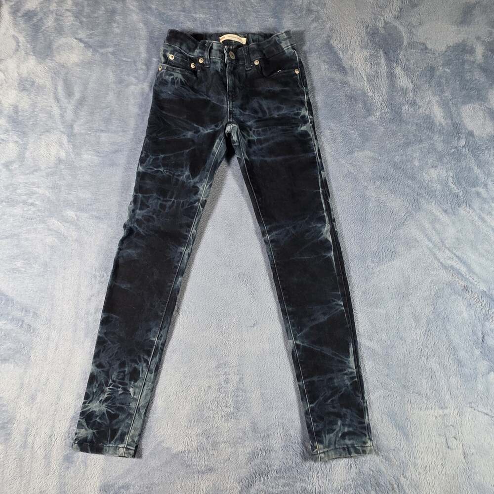 Levi’s 710 Girls Size 8 Reg Tie Dye Super Skinny Stretch Jeans Adjustable Waist